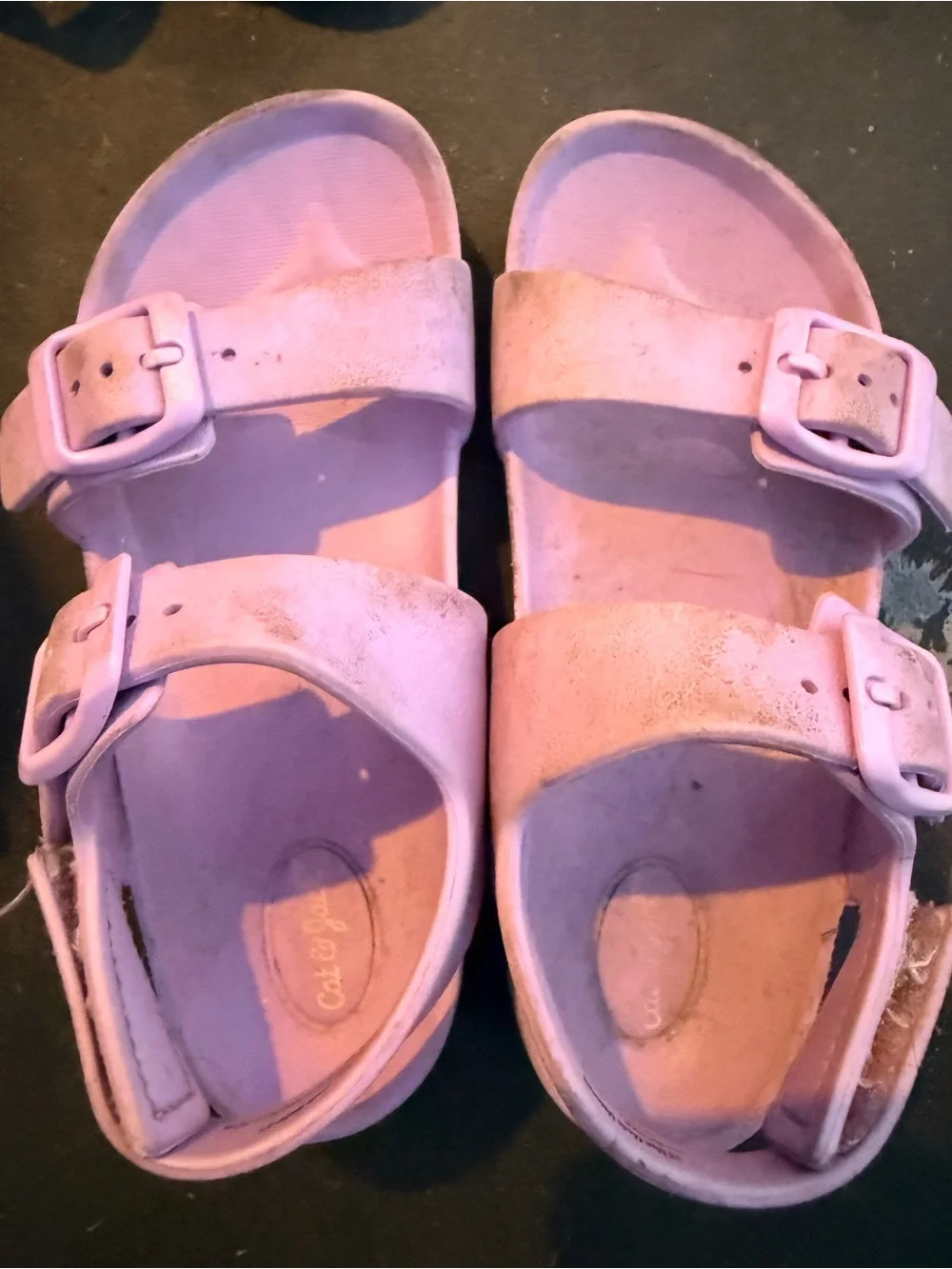 Cat & Jack Kids' White and Pink Adjustable Buckle Sandals - Trio Pack